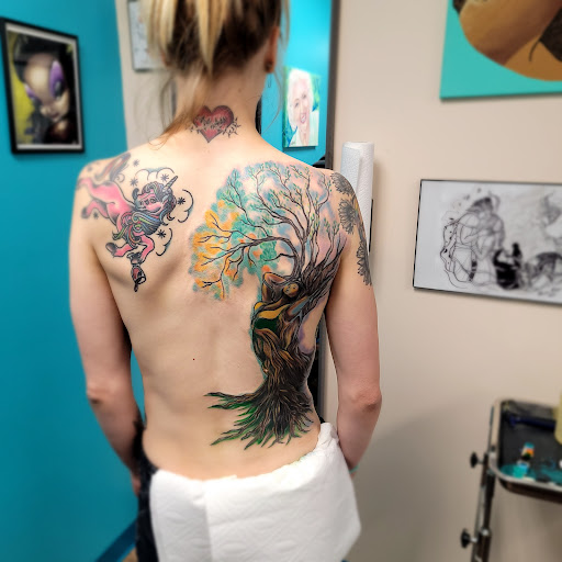 Explore sleeping beauty tattoo ideas, creative tattoo ideas in Traverse City, available at Pinups & Needles