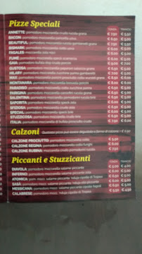 Pizzeria Rubina à Concorezzo carte