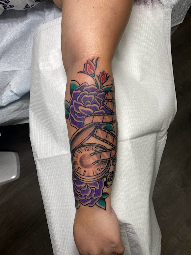 Explore elbow tattoo ideas for guys, creative tattoo ideas in Modesto, available at Dying Art Tattoo