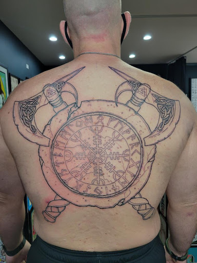Explore female tattoo placement ideas, creative tattoo ideas in Libertyville, available at Lucky Seven Tattoo