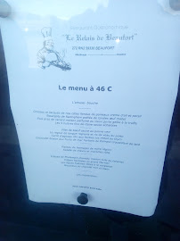 Restaurant français Le Relais de Beaufort à Beaufort - menu / carte