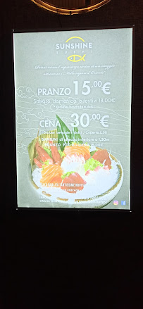 Restaurant Sunshine à Cannobio menu