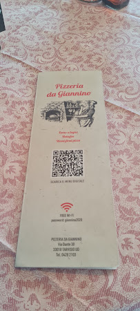 Pizzeria da Giannino à Tarvisio menu