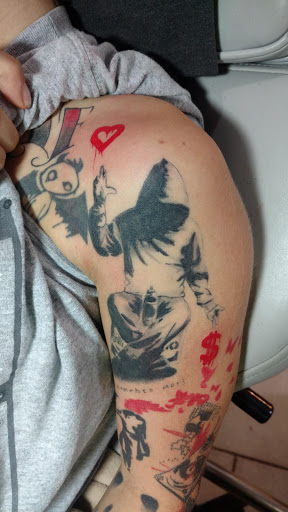 Explore upper shoulder tattoo ideas, creative tattoo ideas in Espanola, available at Daydreamer Tattoo