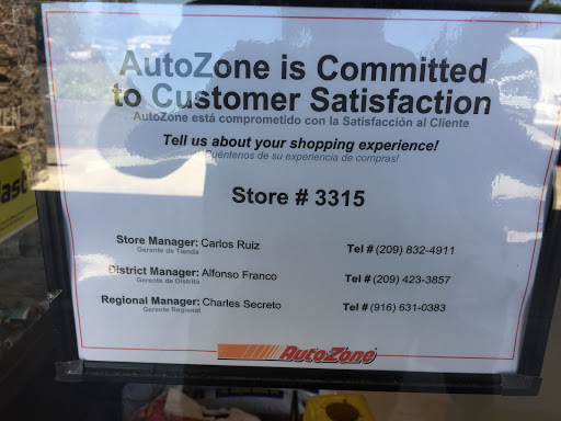 Auto Parts Store «AutoZone», reviews and photos, 1122 W 11th St, Tracy, CA 95376, USA