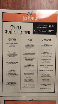 Taverne de Maître Kanter à Saint-Étienne carte