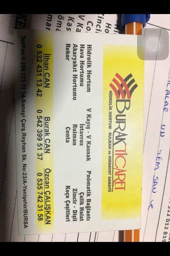 Burak Ticaret - Hidrolik Hortum - Rulman ve Hirdavat Sanayi
