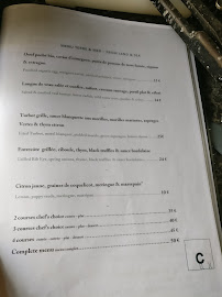 Restaurant Co à Paris (le menu)