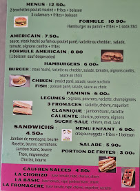 Menu du FAMILY SNACK à Sainte-Marie-la-Mer