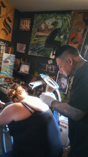 Explore chest and neck tattoo ideas, creative tattoo ideas in Santa Cruz, available at Black Pearl Tattoo Santa Cruz