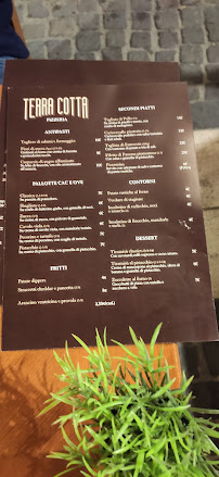 Carte du Ristorante Terra Cotta à Pescara