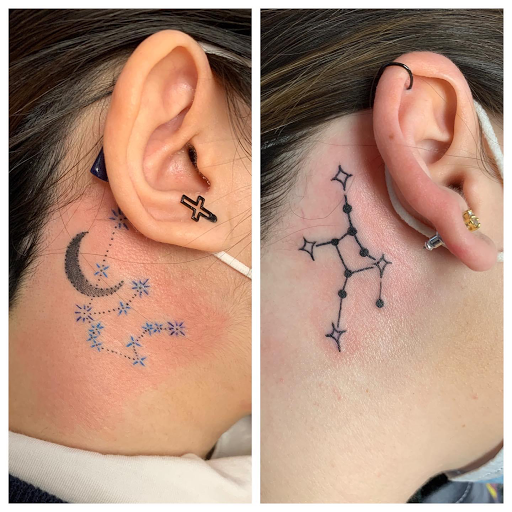 Explore badass neck tattoo ideas, creative tattoo ideas in Hazard, available at Lost Gypsy Tattoo