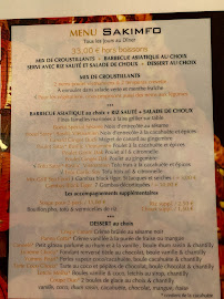 Restaurant de spécialités asiatiques Sakimfo Saint-Pierre - Barbecue Vietnamien à Saint-Pierre (la carte)