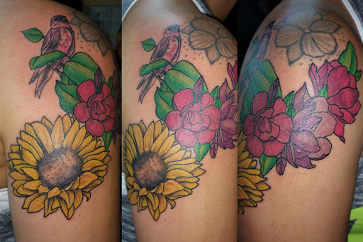 Explore samurai tattoo sleeve ideas, creative tattoo ideas in Foley, available at Black Sheep Custom Tattoos and Piercings