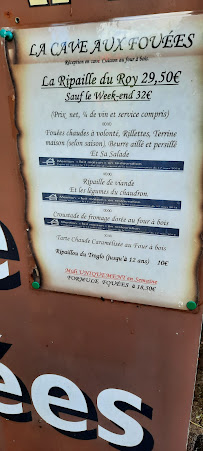 La Cave aux Fouées - Amboise à Amboise menu