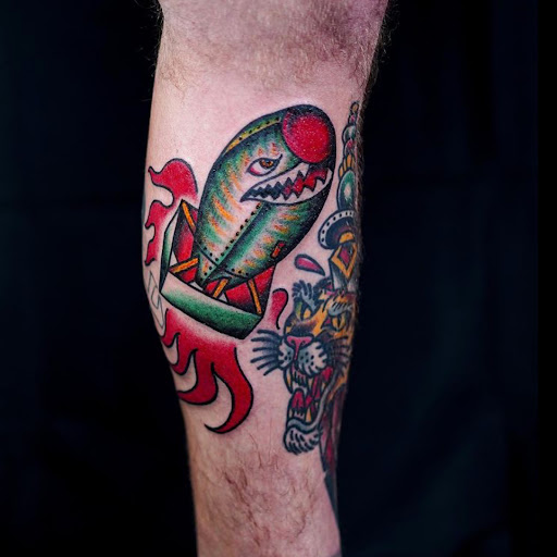 Explore bowling tattoo ideas, creative tattoo ideas in Springfield, available at Good Heart Tattoos