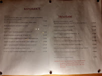 Menu / carte de Ristorante Trevisani à Bassano del Grappa