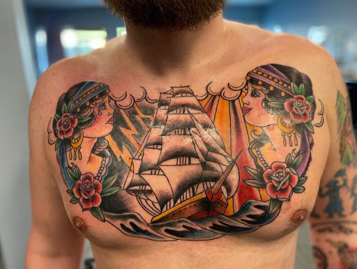 Explore star tattoo ideas for guys, creative tattoo ideas in Palm Harbor, available at Angry Owl Tattoo and Piercing