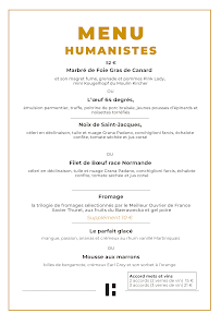 Restaurant français Restaurant Bar Les Humanistes à Sélestat (la carte)