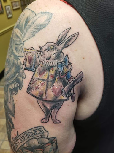 Explore collar bone tattoo ideas, creative tattoo ideas in Storm Lake, available at Alley Cat Tattoo