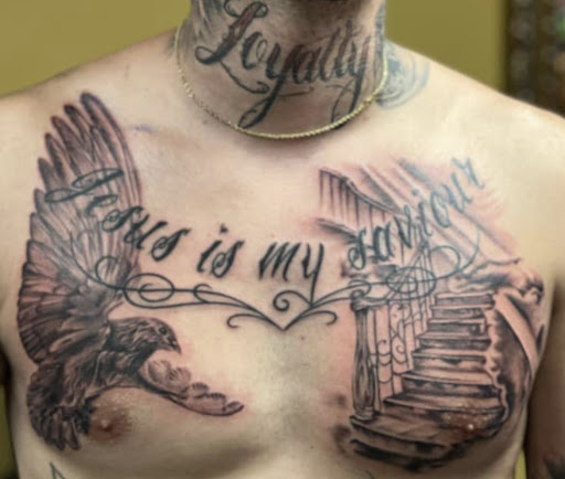 Find in between breast tattoo ideas for your next unique tattoo in Warner Robins at Untold Pain Tattoo Studio