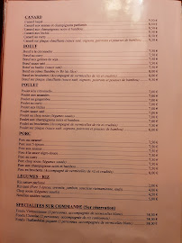 Menu / carte de Restaurant An-Nam à Tarbes