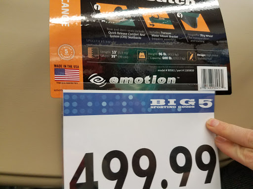 Sporting Goods Store «Big 5 Sporting Goods», reviews and photos, 3420 Arden Way, Sacramento, CA 95825, USA