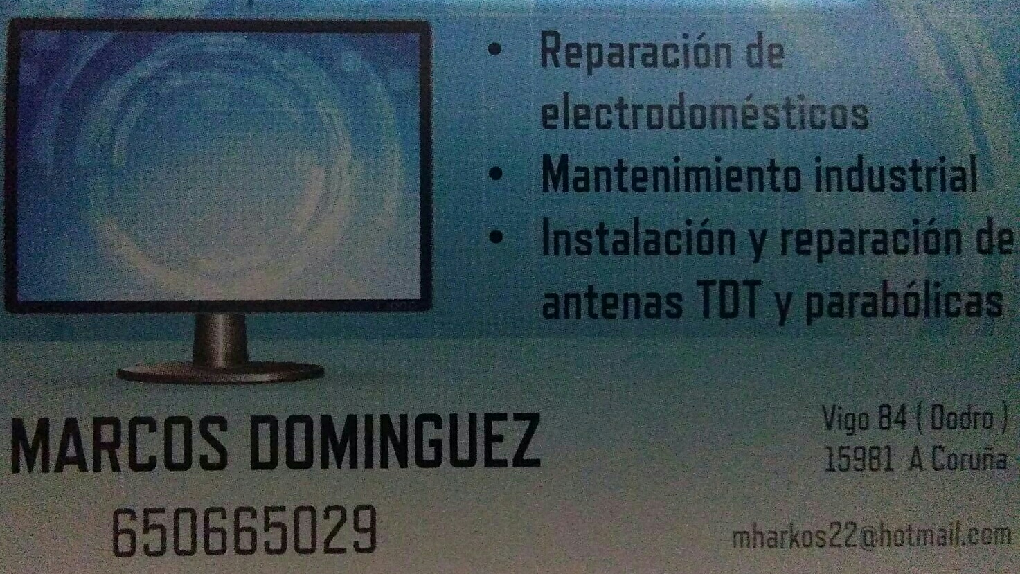 Marcos Domínguez - reparación de electrodomésticos