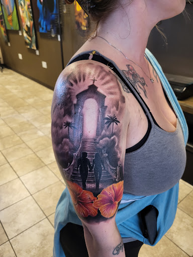 Explore bison tattoo ideas, creative tattoo ideas in Baraboo, available at Gold Leaf Tattoo Collective and Art Gallery