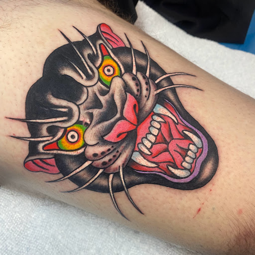 Explore mardi gras mask tattoo ideas, creative tattoo ideas in Saint Albans, available at 100 Candles Tattoo