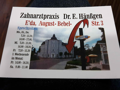 Dr. med. Erhard Hänßgen Zahnarztpraxis August-Bebel-Straße 3, 04910 Elsterwerda, Deutschland