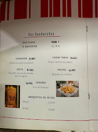 Menu / carte de Snack Chez Amine à Angers