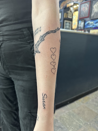 Explore mens sleeve tattoo filler ideas, creative tattoo ideas in La Habra, available at Trigger Happy Tattoo
