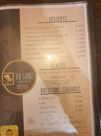 VA SANO - Italian trattoria à Chelles menu