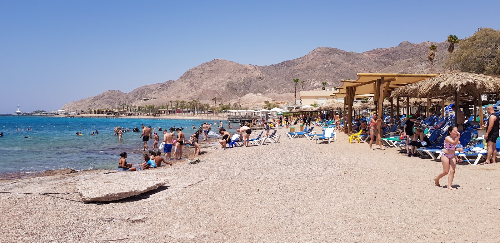 Photo of Coral Beach and the settlement