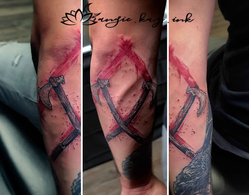 Explore women forearm tattoo ideas, creative tattoo ideas in Casper, available at Luna & Lotus Amethyst Ink Angie Kay