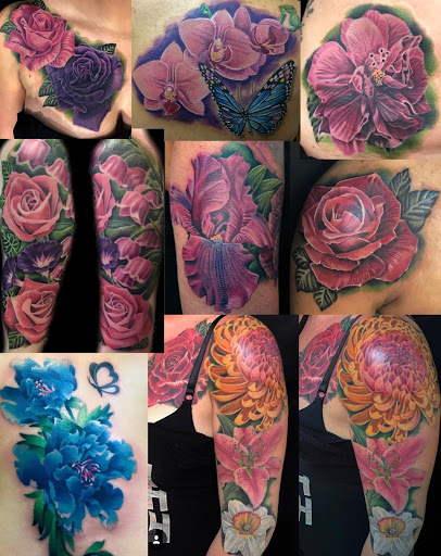 Explore vine tattoo ideas, creative tattoo ideas in Pinellas Park, available at Lollis Studios Tattoo Company