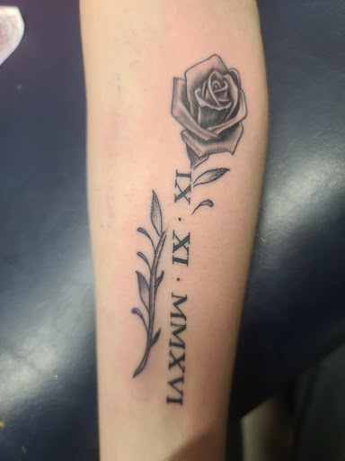 Explore gangster tattoo ideas, creative tattoo ideas in Foley, available at Symbolic Ink Tattoo Studio