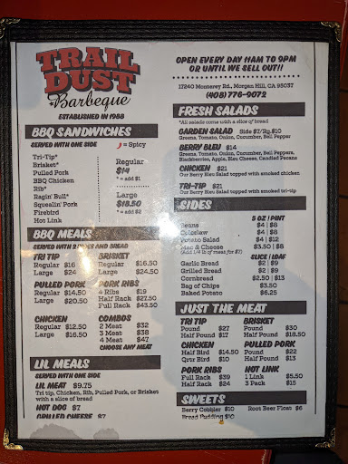 Barbecue Restaurant «Trail Dust BBQ», reviews and photos, 17240 Monterey Rd, Morgan Hill, CA 95037, USA