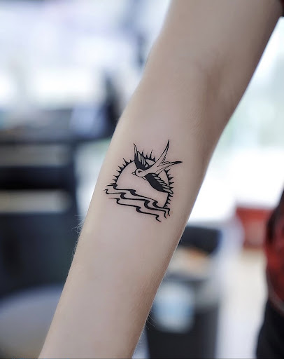 Explore medieval knight tattoo ideas, creative tattoo ideas in Orange, available at Baron Art Tattoo