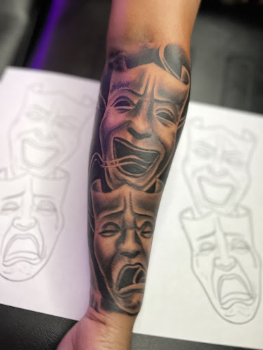 Explore front neck tattoo ideas, creative tattoo ideas in Apple Valley, available at 21st Vintage Tattoo