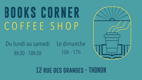 Librairie Books Corner Coffee Shop Thonon-les-Bains