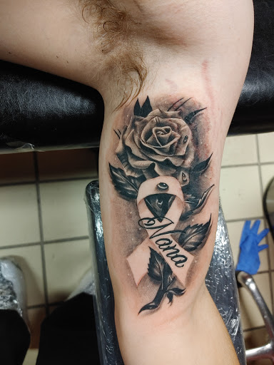 Explore bear tattoo ideas, creative tattoo ideas in Hereford, available at Slow Pain Tattoo Body Art Studio