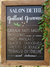 Menu / carte de Gaillard Gourmand à Excideuil