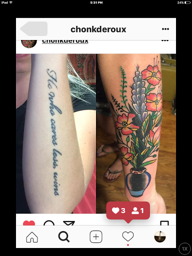 Explore sleeve filler tattoo ideas, creative tattoo ideas in Saint Augustine, available at Ms. Deborahs Fountain of Youth Tattoo & Body Piercing