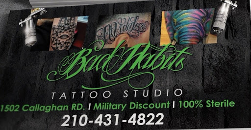 Tattoo Shop «Bad Habits Tattoo Studio», reviews and photos, 1502 Callaghan Rd, San Antonio, TX 78228, USA