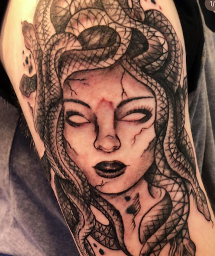 Explore small goth tattoo ideas, creative tattoo ideas in Kingston, available at Innovative Ink Tattoo & SMP