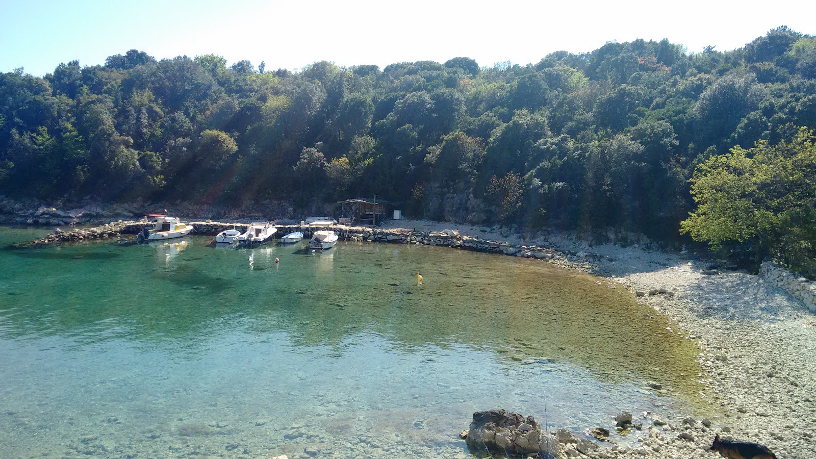 Foto de St. Juraj  beach com água cristalina superfície