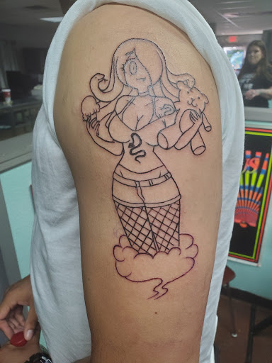 Explore bow hunting tattoo ideas, creative tattoo ideas in Wichita Falls, available at Underground Tattoo & Body Piercing