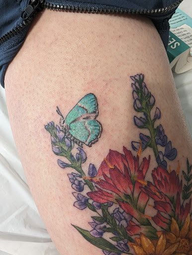 Explore airplane tattoo ideas, creative tattoo ideas in Casper, available at TwoBulls Tattooing